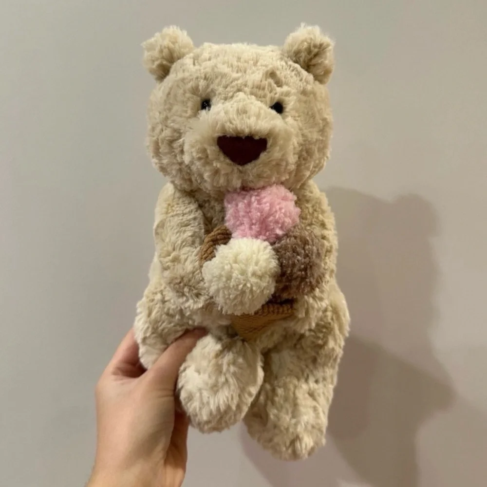 Authentic Jellycat NYC Exclusive Oatus Bear With Ice Cream - Picture 1 of 6